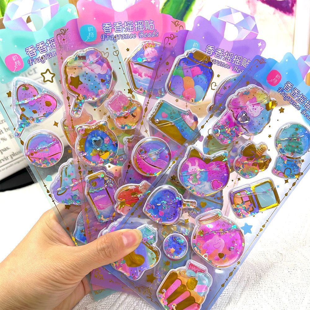 手作り DIY ぷくぷく ボンボンシール 3Dステッカー 立体スパンコール エポキシステッカー