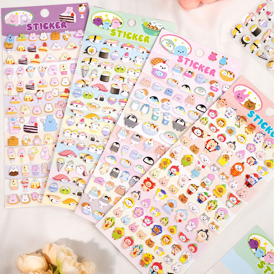 手作り DIY ぷくぷく ボンボンシール 3Dステッカー 立体ステッカー ぷっくりシール 粘着シール