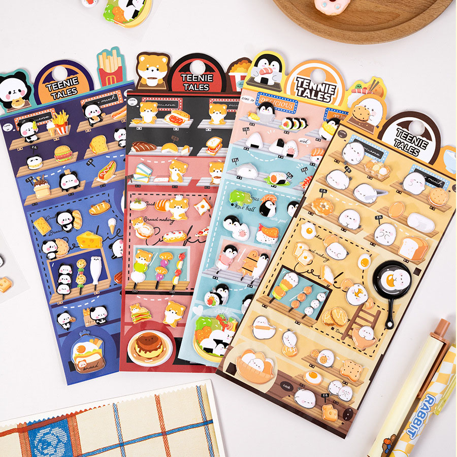 手作り DIY ぷくぷく ボンボンシール 3Dステッカー 立体ステッカー ぷっくりシール 粘着シール