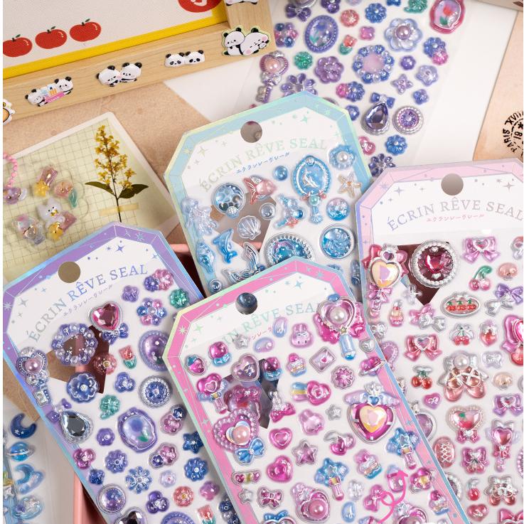 手作り DIY ぷくぷく ボンボンシール 3Dステッカー 立体ステッカー エポキシステッカー
