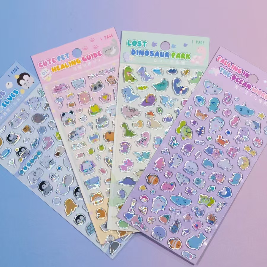 手作り DIY ぷくぷく ボンボンシール 3Dステッカー 立体ステッカー エポキシステッカー