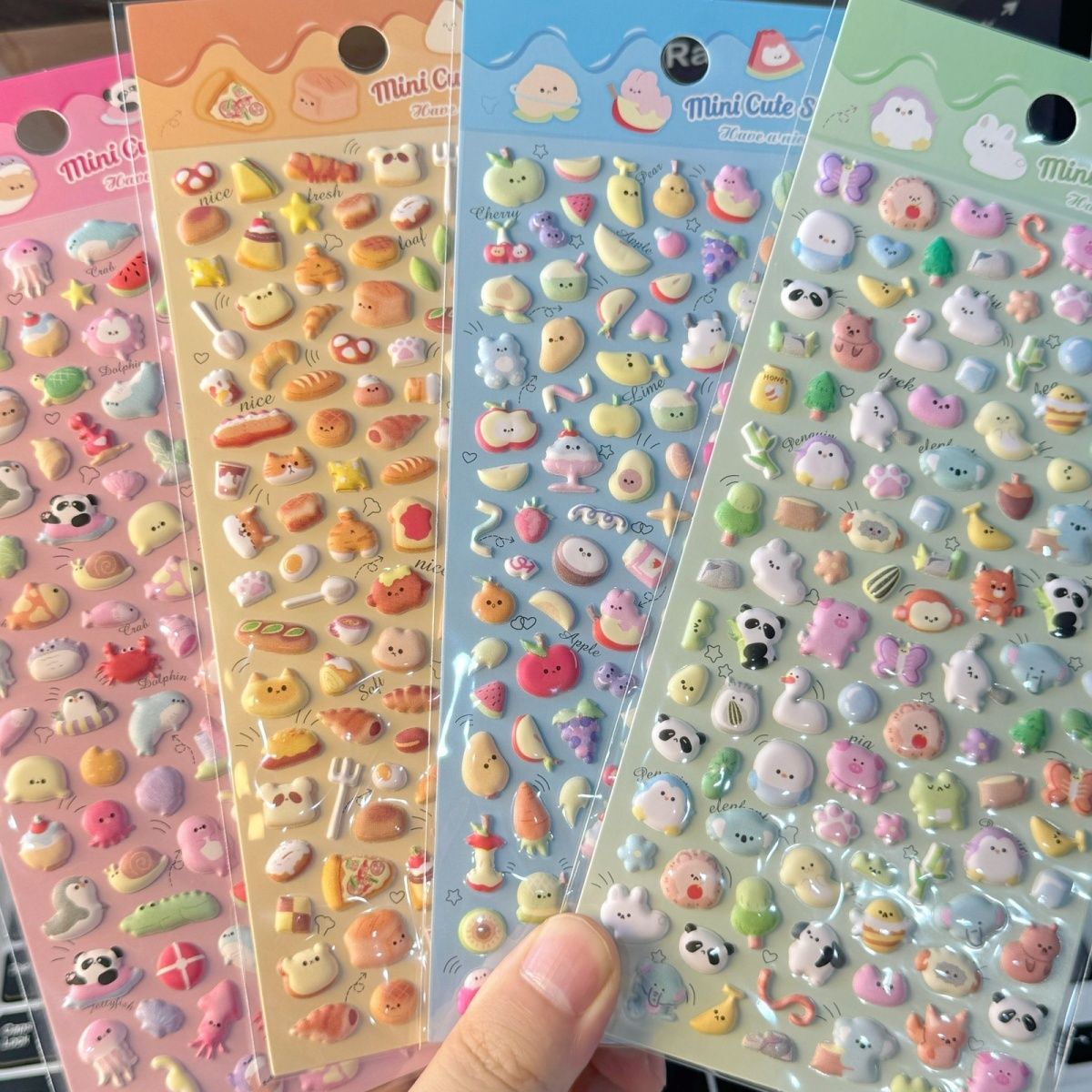 手作り DIY ぷくぷく ボンボンシール 3Dステッカー 立体ステッカー ぷっくりシール 粘着シール