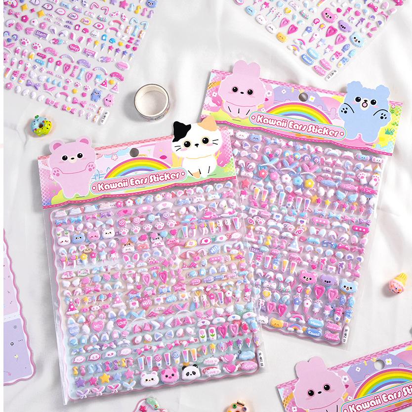 手作り DIY ぷくぷく ボンボンシール 3Dステッカー 立体ステッカー ぷっくりシール 粘着シール