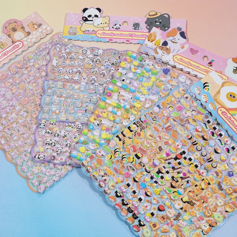 手作り DIY ぷくぷく ボンボンシール 3Dステッカー 立体ステッカー ぷっくりシール 粘着シール