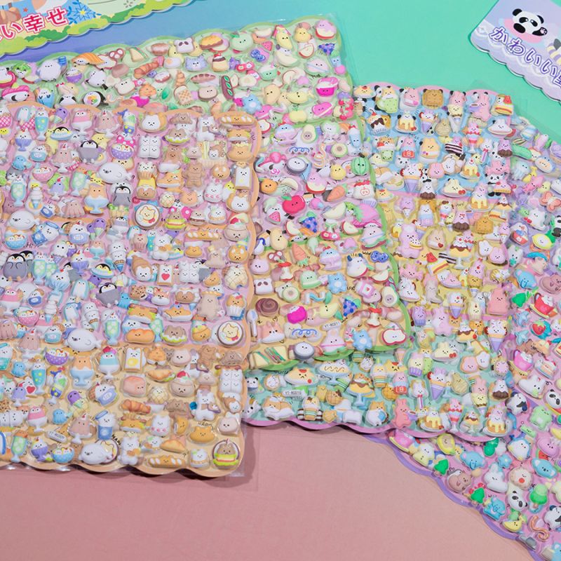 手作り DIY ぷくぷく ボンボンシール 3Dステッカー 立体ステッカー ぷっくりシール 粘着シール