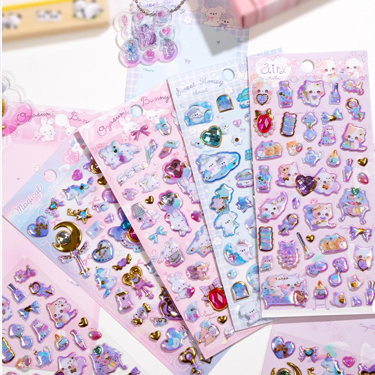 手作り DIY ぷくぷく ボンボンシール 3Dステッカー 立体ステッカー ぷっくりシール 粘着シール