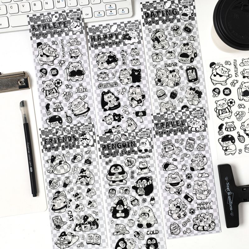 手作り DIY ぷくぷく ボンボンシール 3Dステッカー 立体ステッカー エポキシステッカー