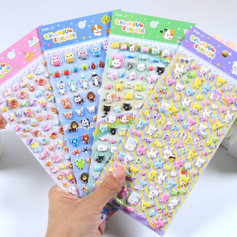 手作り DIY ぷくぷく ボンボンシール 3Dステッカー 立体ステッカー ぷっくりシール 粘着シール