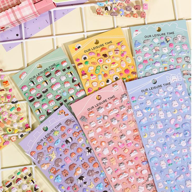 手作り DIY ぷくぷく ボンボンシール 3Dステッカー 立体ステッカー ぷっくりシール 中空シール