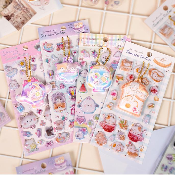 手作り DIY ぷくぷく ボンボンシール 3Dステッカー 立体ステッカー ぷっくりシール 中空シール