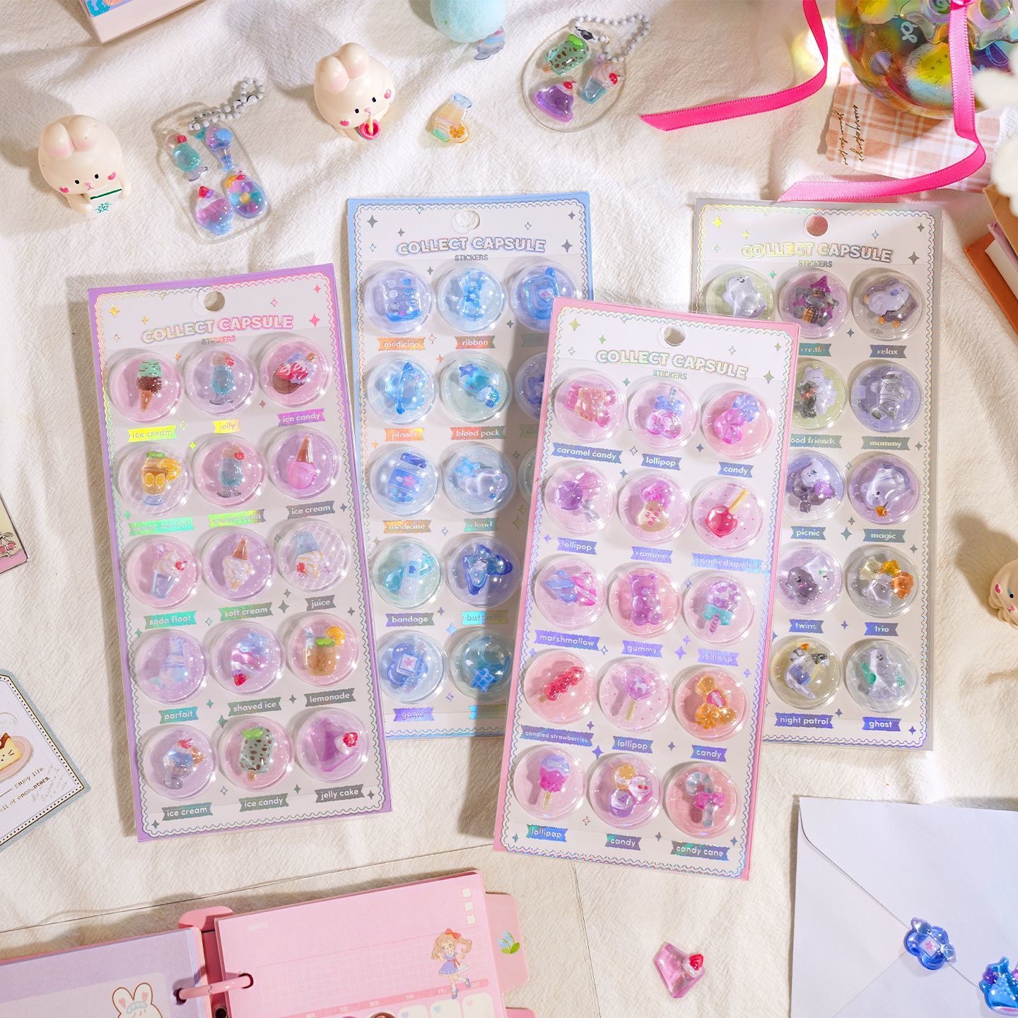 手作り DIY ぷくぷく ボンボンシール 3Dステッカー 立体ステッカー エポキシステッカー