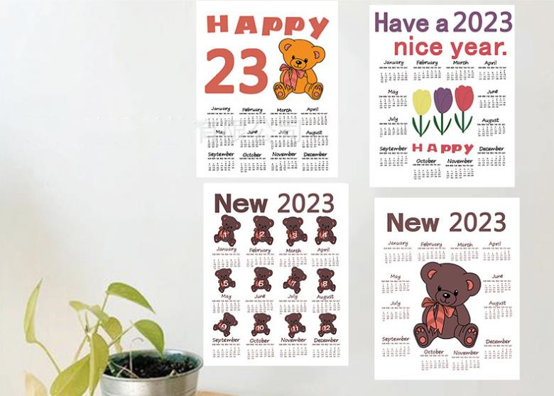 2023年カレンダー★壁飾り　毛布　背景　撮影道具★35*45cm　4種