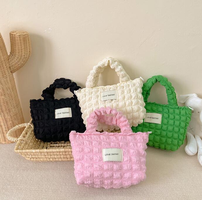 バッグ★子供用★ショルターバッグ★ハンドバッグ★親子★キッズ女の子★無地★4色