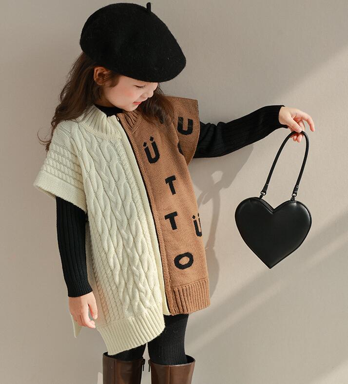 2023年★子供服　ニットベストコート★90-140cm★
