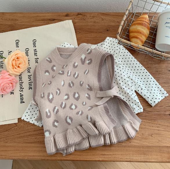 2023春新品★子供服　トップス　ニットベスト　73-130cm