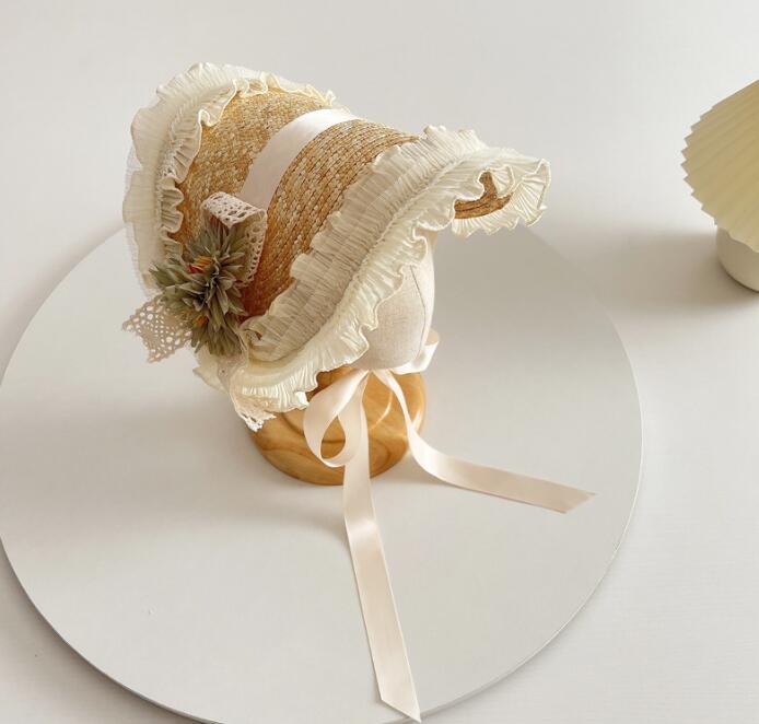 子供用★帽子★キッズ★日焼け防止★麦わら帽子★キッズ女の子★可愛い