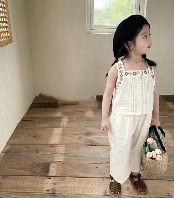 2023★春夏新作★韓国風子供服★トップス+ズボン2セット★7-15