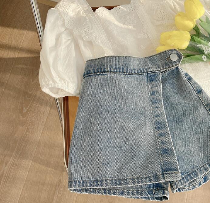子供服★ズボン★キュロット★韓国風子供服★キッズ女の子★デニム★90-130CM