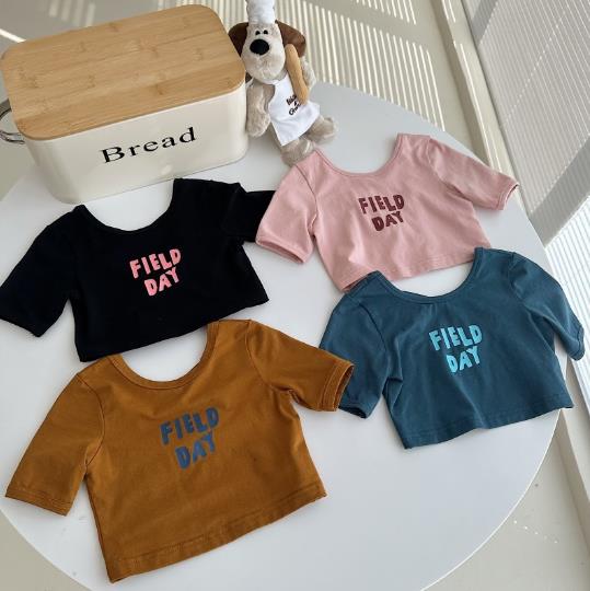 2023夏新品★子供服　トップス　半袖　80-140cm★4色