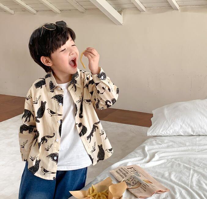子供服★トップス★ワイシャツ★韓国風子供服★キッズ男の子★長袖★90-140CM