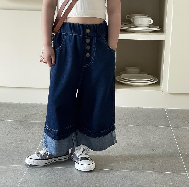 2023夏新品★子供服　ボトムス　デニムズボン　九分丈　90-140cm