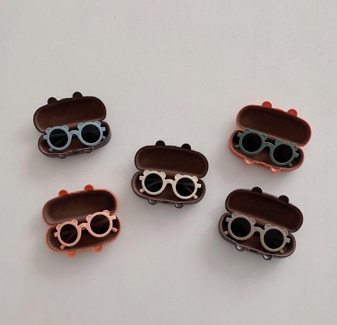 メガネ+収納箱★日焼け防止★キッズ★子供用★サングラス★子供向けメガネ★男女兼用★5色