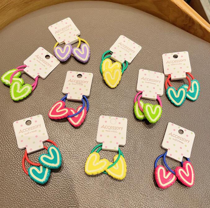 子供用★キッズ★髪飾り★まとめ髪用★ヘアアクセサリー★ヘアゴム★2枚入り★可愛い★多色