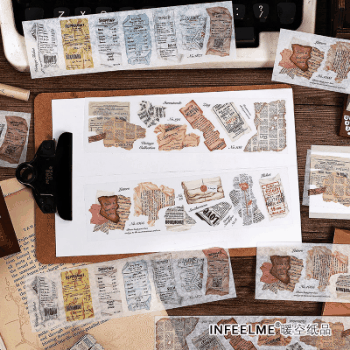 春夏 文具 シール貼紙 封口貼 手帳素材 食べ物 生活雑貨 杯具 文房具 手形 アンティーク 幾何学 6枚入