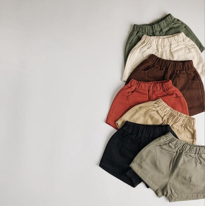 子供服★ショートパンツ★ボトムス★韓国風子供服★キッズ★男女兼用★無地★7色★80-130CM