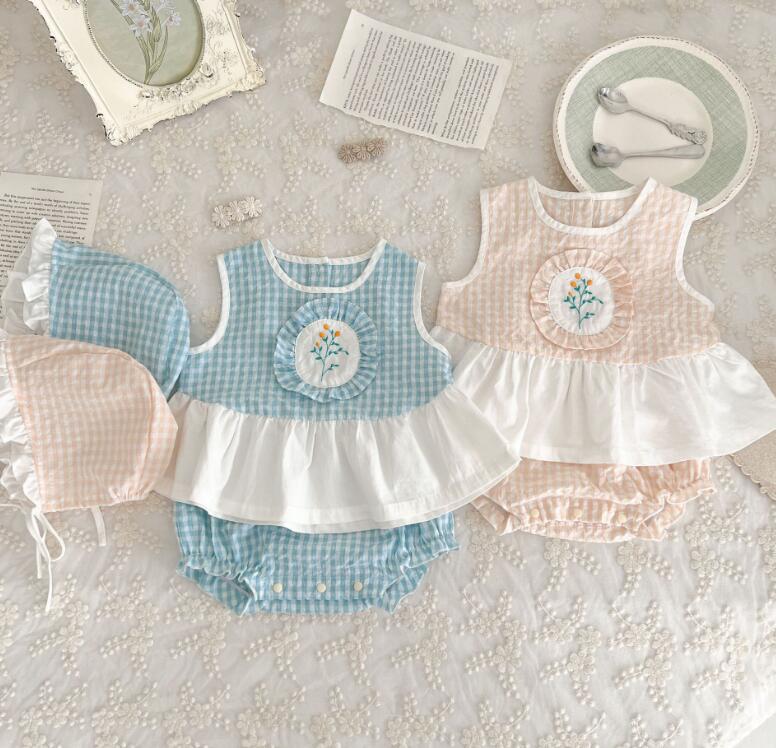 2023年新品★ベビー服　トップス+ズボン+帽子　セット★66-100cm★2色