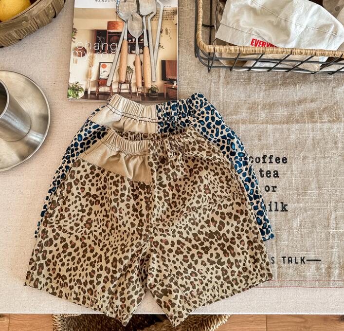 子供服★ショートパンツ★ボトムス★韓国風子供服★キッズ★男女兼用★レオパード★2色★80-130CM