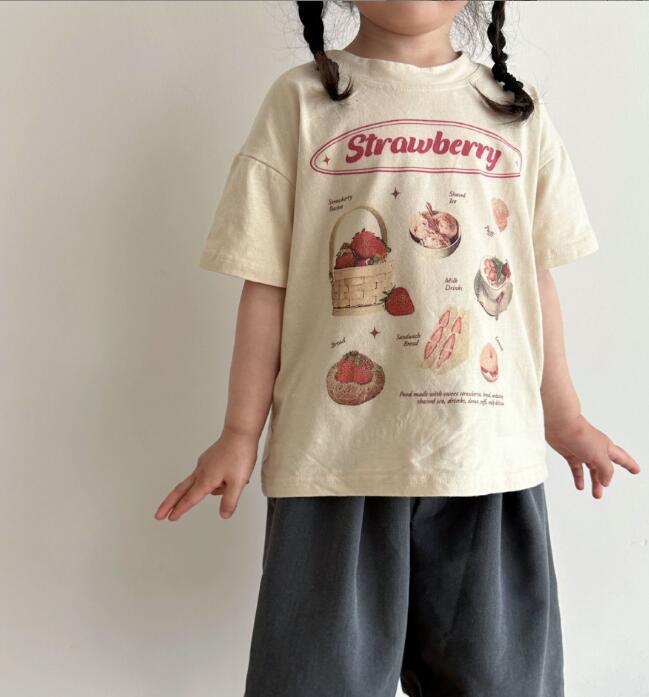 2023★春夏新作★韓国風子供服★トップス★Tシャツ★90-140CM