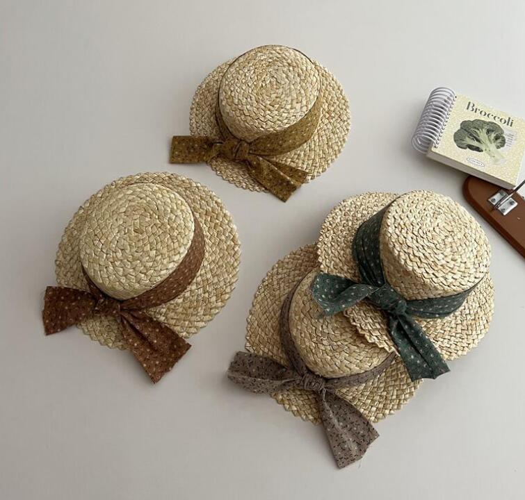 2023新品★子供用★草編み帽子★4色選べ