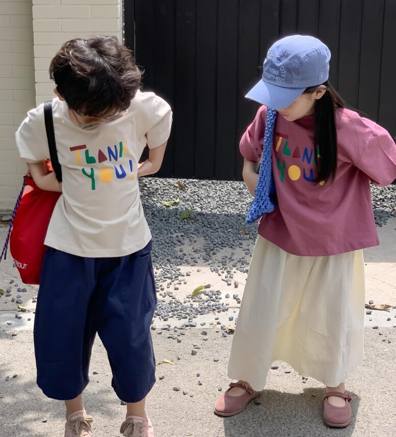 2023★春夏新作★韓国風子供服★トップス★Tシャツ★2色90-150CM