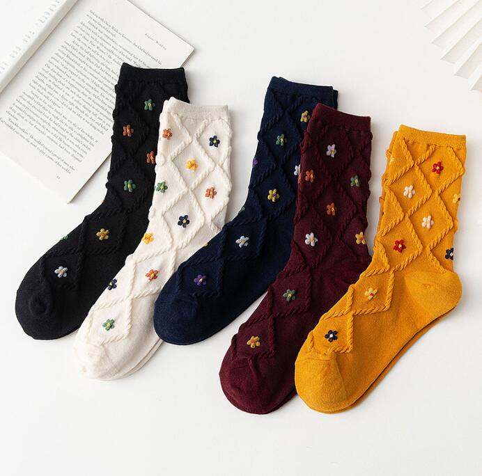 靴下★レデイース★ソックス★大人用★女性用靴下★花柄★可愛い★5色