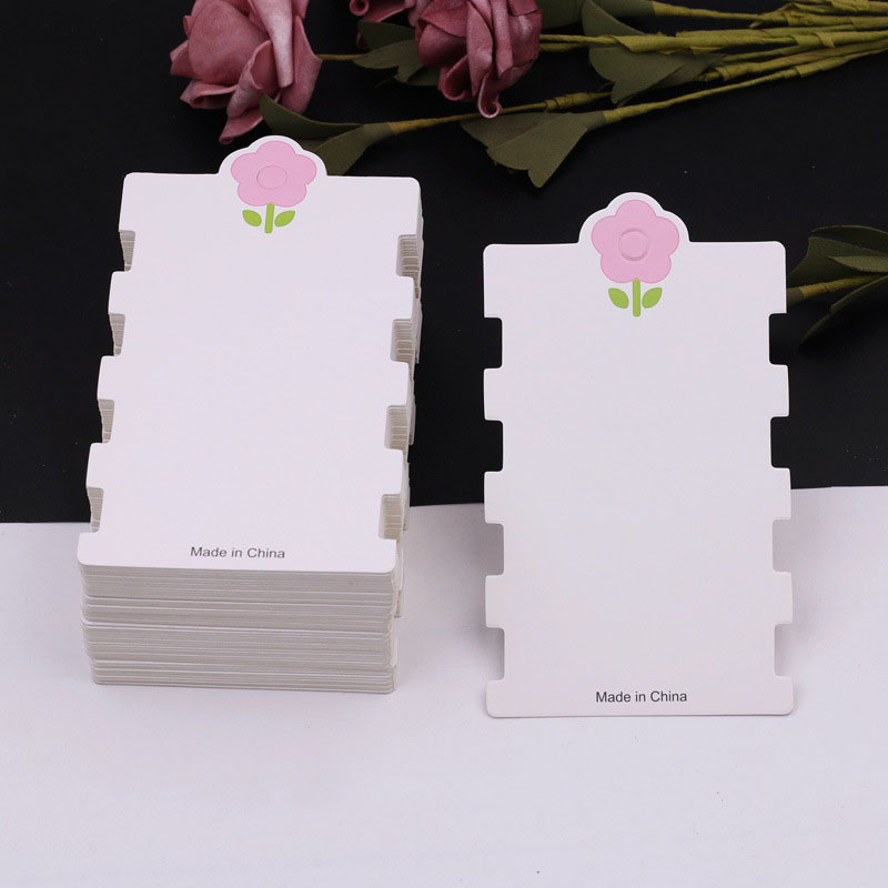 包装カード アクセサリー用品 包装タグ ショップカード ラッピング インナーパッケージ 8.1*14.2cm 100枚入