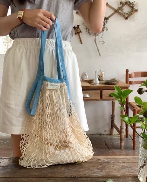 新登場★レディース編みバッグ　収納袋★