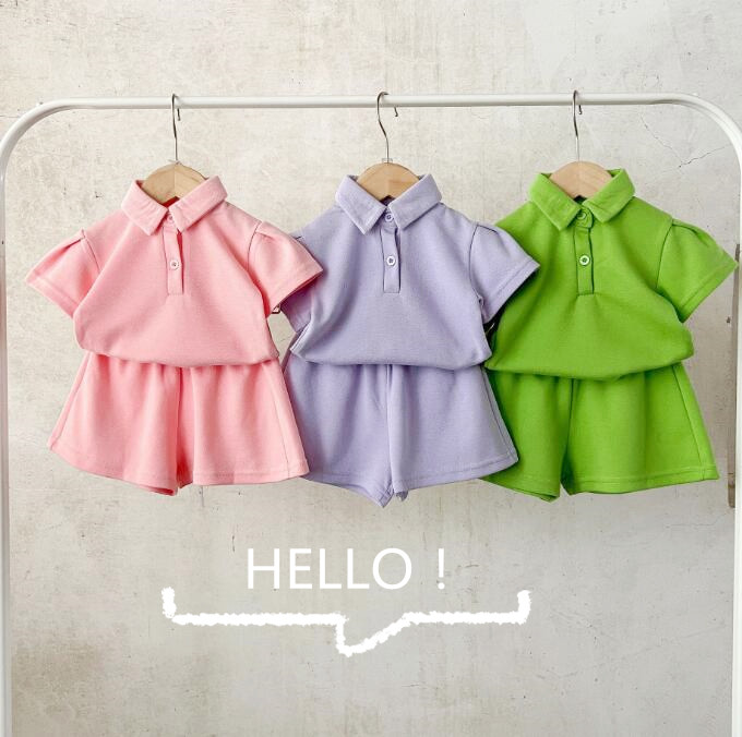 子供服★トップス+パンツ★セットアップ★男女兼用★韓国風子供服★無地★3色★73-120CM