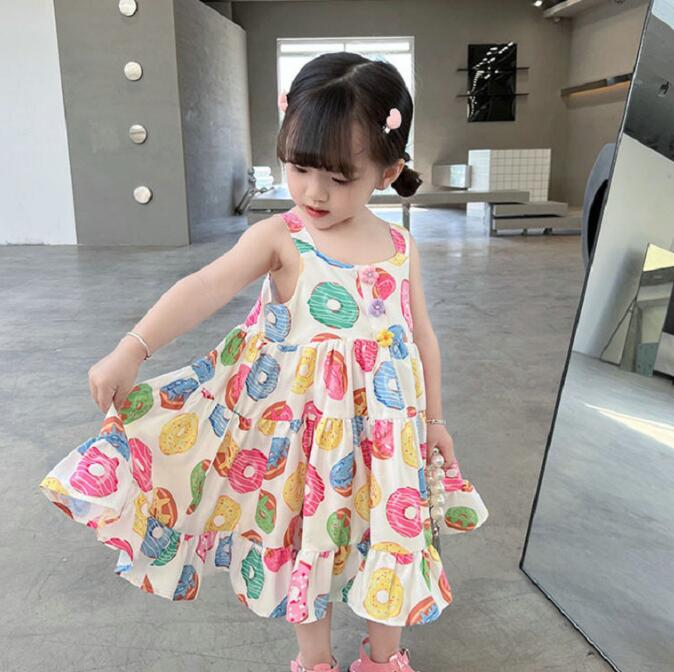 子供服★ワンピース★韓国風子供服★キッズ女の子★ノースリーブ★7-15#