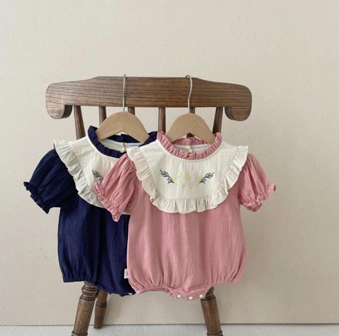 子供服★ロンパース★連体服★韓国風子供服★ベビー★可愛い★刺繍★2色★66-90CM