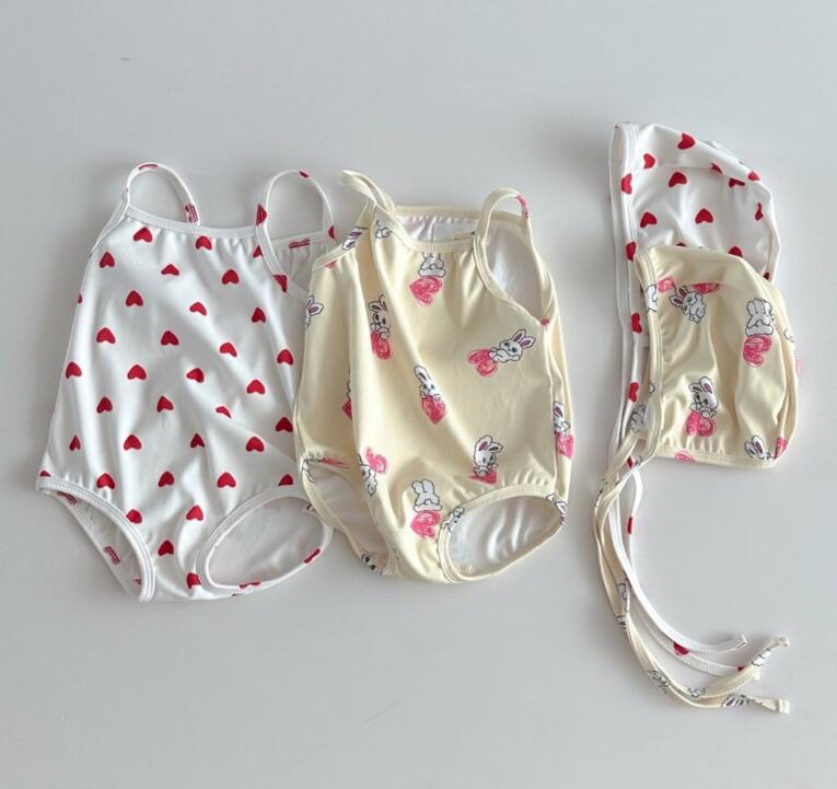 2023年新品★ベビー服　水着+帽子★66-100cm★2種