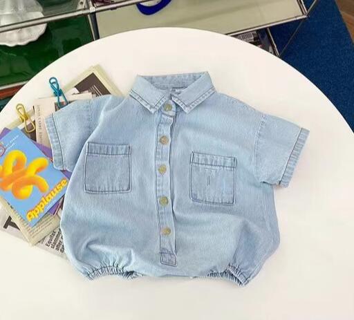 子供服★ロンパース★デニム★連体服★可愛い★韓国風子供服★ベビー★66-90CM