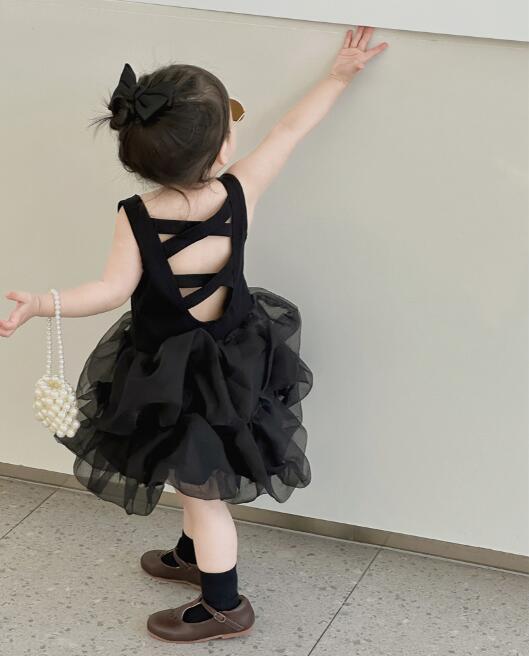 子供服★ワンピース★ドレス★韓国風子供服★キッズ女の子★無地★90-140CM