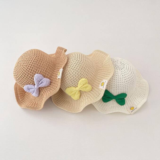 子供用★帽子★麦わら帽子★キッズ女の子★日焼け防止★可愛い★6色