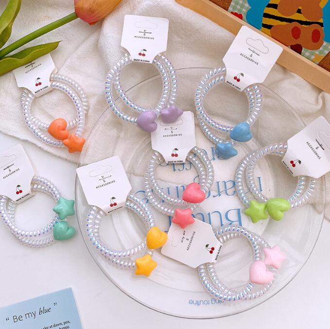 髪飾り★まとめ髪用★ヘアアクセサリー★子供用★キッズ女の子★ヘアゴム★2枚入り★多色