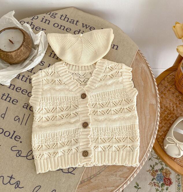 2023秋新作★ベビー服　ニットベスト★66-100★