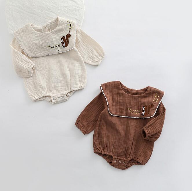 初秋★子供服★ロンパース★連体服★韓国風子供服★ベビー★長袖★2色★66-100CM