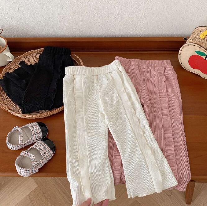 初秋★子供服★ズボン★ボトムス★韓国風子供服★キッズ女の子★無地★3色★80-120CM