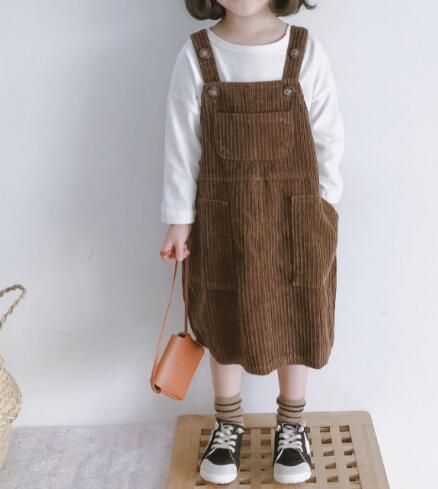 2023秋新作★キッズ服　サロペットワンピース★80-130★2色