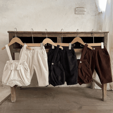 秋冬新作 ユニセックス オシャレ春秋 サロペット ロングズボン ショートパンツ コーデュロイ 66-100